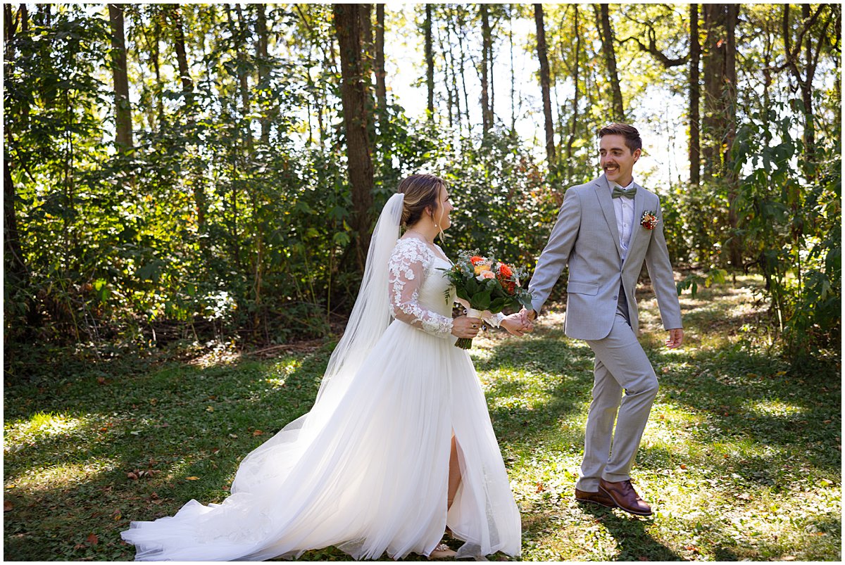 fall wedding on family farm photo